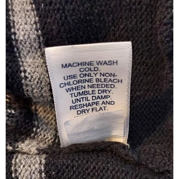 St John's Bay Womens Small Open Front Striped Waterfall Cardigan Sweater Cotton - Picture 9 of 12